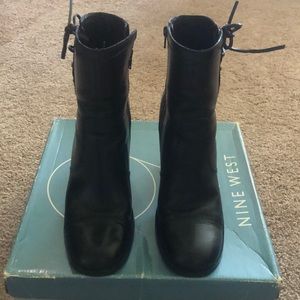 Nine West Bredeo  Black Ankle Booties Sz 7